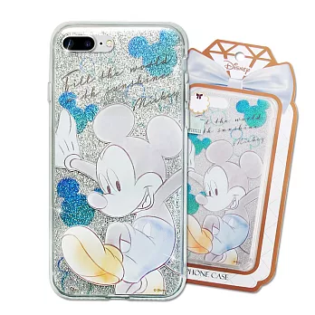 迪士尼Disney 正版授權 iPhone 8 Plus/iPhone 7 Plus 閃粉雙料保護殼 手機殼(米奇)