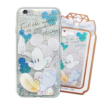 迪士尼Disney 正版授權 iPhone 6s/6 Plus 5.5吋 i6s+ 閃粉雙料保護殼 手機殼(米奇)