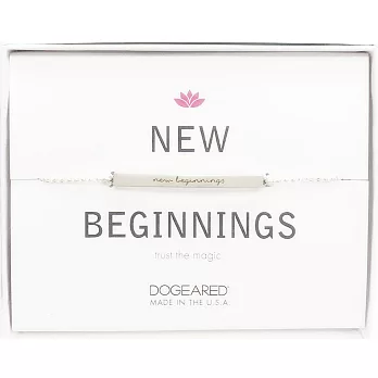 Dogeared 銀色平衡骨手鍊 NEW BEGINNINGS 嶄新的開始 附原廠盒