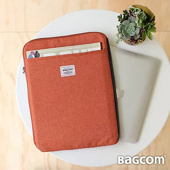 BAGCOM 多夾層好用袋(13.5’’ Laptop OK)-麻橘