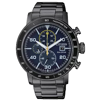 CITIZEN Eco-Drive 生命賽程光動能三眼男錶-CA0645-82L