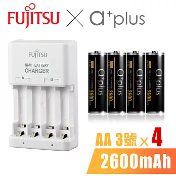 Fujitsu富士通 X a+plus充電組(附3號2600mAh電池4入)