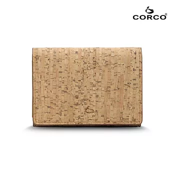 CORCO 雙摺軟木名片夾 - 原棕色