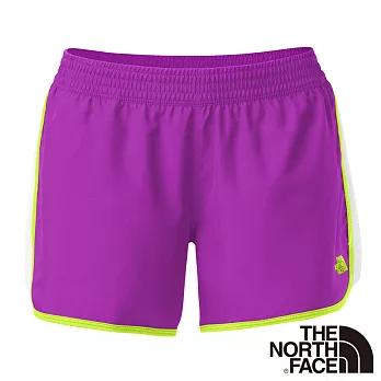 【The North Face】女 快排短褲XS紫紅/白/螢光綠