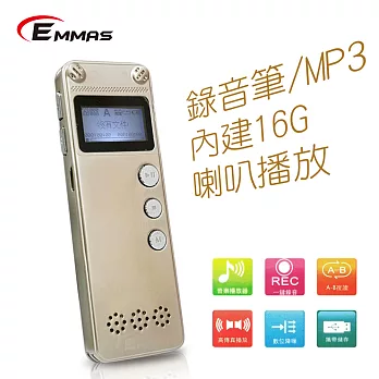 【EMMAS】多功能數位MP3錄音筆 (SY-890 16GB)