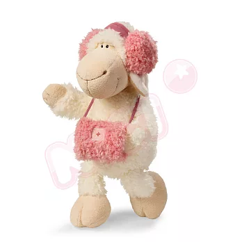 50cm粉紅耳罩咩咩羊坐姿玩偶