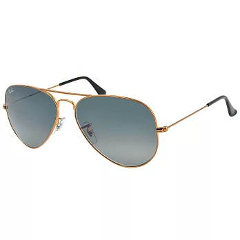 【Ray Ban 雷朋】3025-197/71-58 雷朋飛官太陽眼鏡(古銅框-漸層灰鏡)