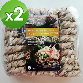 【樸優樂活】穀中之王黃金苦蕎麥養生QQ波浪麵(1500g 量販包)*2