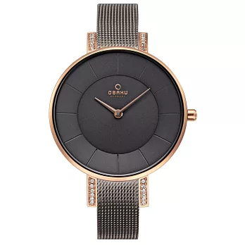 OBAKU 采耀時刻晶鑽米蘭腕錶-V158LEVJMJ