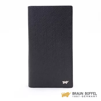 【BRAUN BUFFEL】.德國小金牛 -HOMME-M系列17卡長夾 - 黯黑