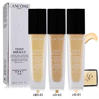 LANCOME 蘭蔻 水感奇蹟恆久光粉底SPF25/PA+++(30ml)-百貨公司貨-多色可選#O-01