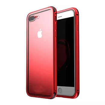 水漾 Glass iPhone 7Plus / 8Plus 5.5吋金屬邊框玻璃背蓋保護殼烈焰紅