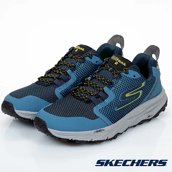 SKECHERS 男款 GO Trail 2 越野鞋54120 BLYL / 美國品牌、網布鞋面、避震、輕量US10藍-黃