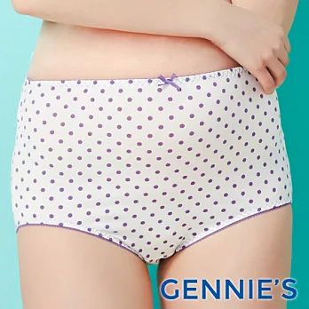 【Gennies奇妮】輕薄透氣高腰孕婦內褲M紫色點點