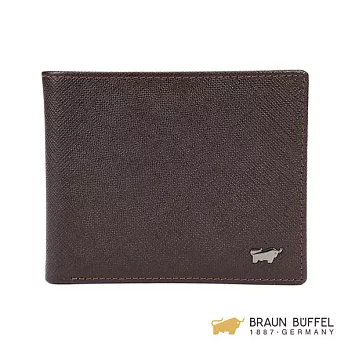 【BRAUN BUFFEL】.德國小金牛 -洛非諾C系列5卡透明窗皮夾 - 咖啡