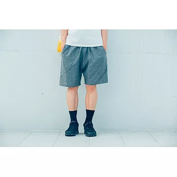 I . A . N Design 森.空 - 灰色短褲 平織有機棉 Organic Cotton32灰色