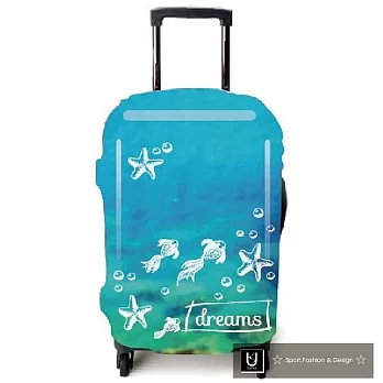 【US.STYLE】海底世界23吋旅行箱防塵防摔保護套(23-25吋適用)