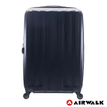 AIRWALK LUGGAGE - 海岸線系列 BoBo經濟款ABS硬殼拉鍊28吋行李箱 - 黑水黑28吋