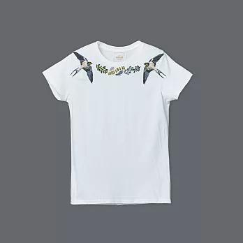 【U】LOUIS LIN & AN - Swallow Embroidered Fashion Top 燕子刺繡上衣S白色