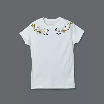 【U】LOUIS LIN & AN - Pear Blossom Embroidered Fashion Top 梨花刺繡上衣S白色