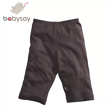 美國BabysoyJaney Baby有機棉百搭彈性長褲626咖啡6-12M