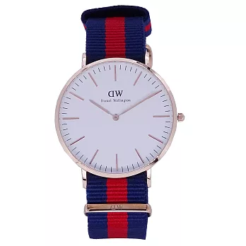 DW Daniel Wellington 經典中的珍貴收藏時尚優質腕錶-帆布+金殼/38mm-0501DW