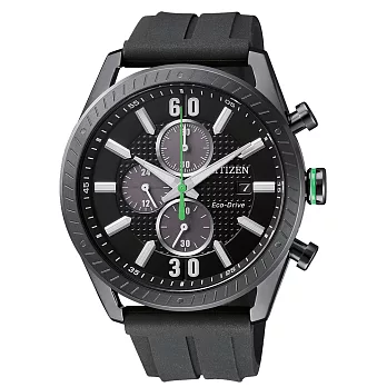 CITIZEN Eco-Drive 耀眼沉穩時尚三眼腕錶-CA0667-12E