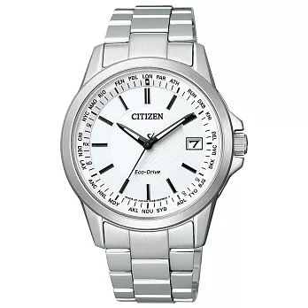 CITIZEN 單純光陰光動能電波腕錶-CB1090-59A