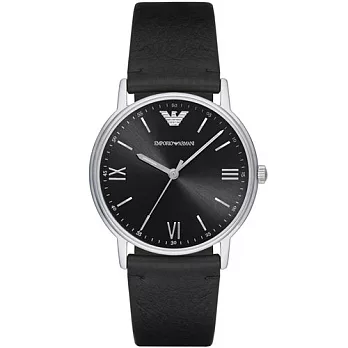 Armani 標準情人時尚優質個性腕錶-黑面-AR11013