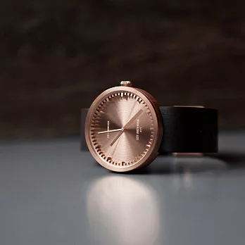 LEFF amsterdam｜tube 北歐工業齒輪設計真皮腕錶 (玫瑰金、棕皮帶)玫瑰金