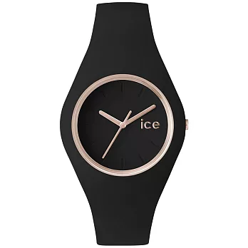 【Ice-Watch】亮采系列 優雅名媛手錶 S (黑/玫瑰金 IW000979)