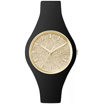 【Ice-Watch】璀璨系列 光彩晶鑽手錶 S (黑/金 IW001348)