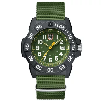 LUMINOX 雷明時NAVY SEAL 3500全新海豹2代系列腕錶-軍綠/45mm