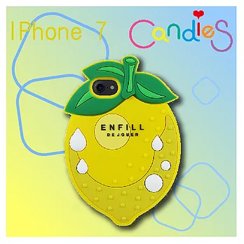 【Candies】立體檸檬手機殼(黃)-IPhone 7／IPhone 8