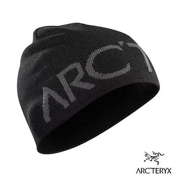 【Arcteryx 始祖鳥】Logo針織毛帽黑/深鐵砧灰