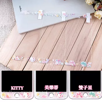【Sanrio三麗鷗】iPhone 6 /6s (4.7吋) 繁花系列 9H強化玻璃彩繪保護貼(雙子星)