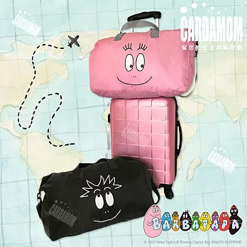 【BARBAPAPA泡泡先生】摺疊收納輕巧旅行袋・正版授權卡答國際無經典粉色