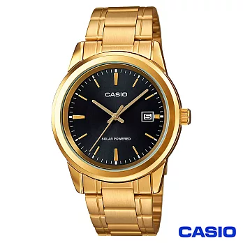 CASIO卡西歐  時尚交鋒太陽能紳士腕錶 MTP-VS01G-1A/MTP-VS01G-2A黑色