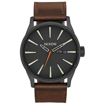 NIXON SENTRY LEATHER 冷冽爵士時尚腕錶-A1052736