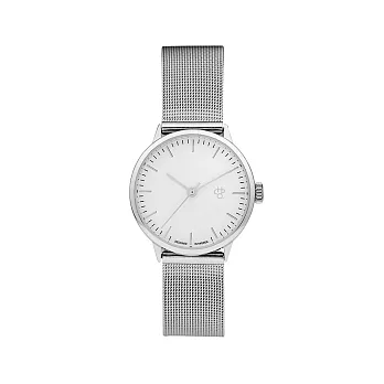 Chpo Brand 瑞典手錶品牌 - Nando Mini系列 銀白錶盤 - 銀米蘭帶可調式