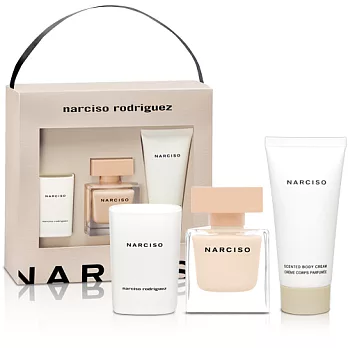 Narciso Rodriguez 裸時尚禮盒(淡香精50ml+蠟蠋40g+美體霜50ml)