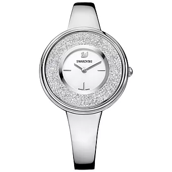 施華洛世奇SWAROVSKI 水晶的婀娜身段時尚優質秀麗腕錶-銀-5269256