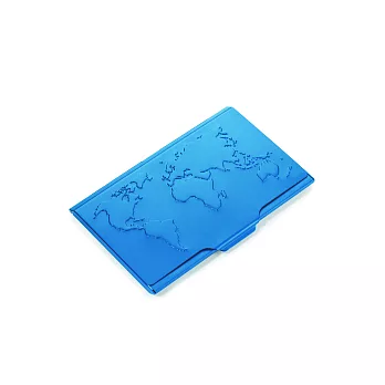 [TROIKA] 世界地圖輕巧名片夾(藍色)