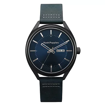 Hush Puppies美式潮流休閒腕錶-普魯士藍/44mm