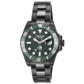 【LICORNE力抗錶】極致時尚都會手錶(綠/黑 LT099MBGI-G)