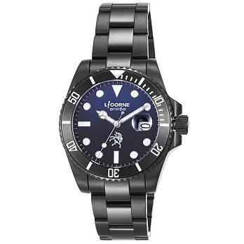 【LICORNE】極致時尚都會手錶(藍/黑 LT099MBNBI)