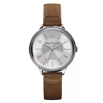 Hush Puppies 典藏閃耀精緻女錶-棕/36mm