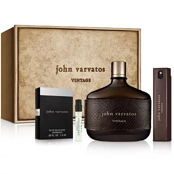 John Varvatos 典藏男性香氛禮盒(淡香水125ml+隨行香氛17ml+經典針管1.5ml)