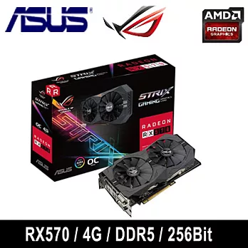 ASUS 華碩 ROG-STRIX-RX570-O4G-GAMING 顯示卡