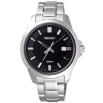 SEIKO 圓的界線時尚日期腕錶-SUR245P1